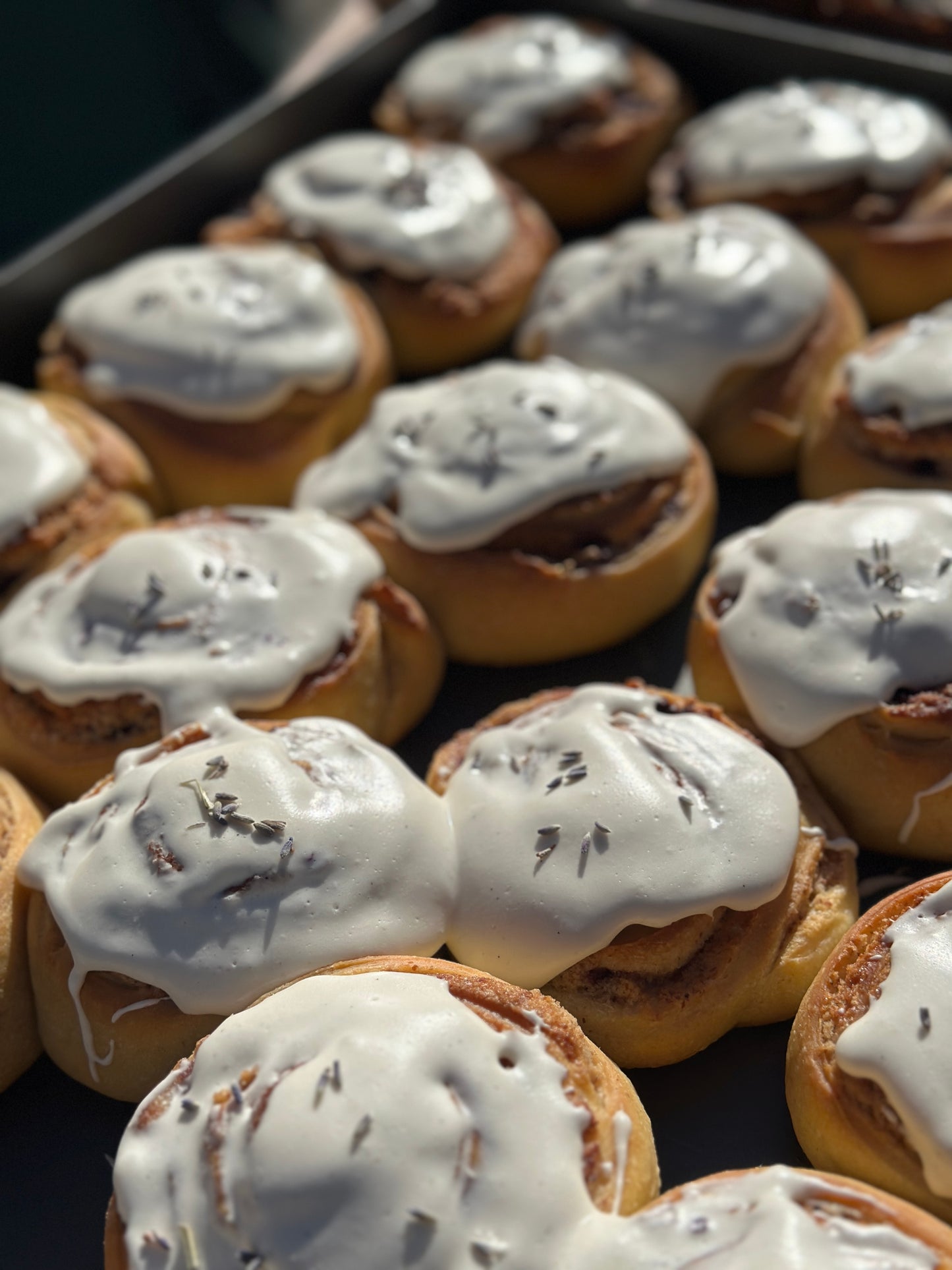 Sourdough Lavender Blueberry Almond Bun